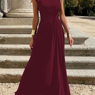 Damen Elegantes Abendkleid mit schickem Faltenwurf und figurbetontem Schnitt WW