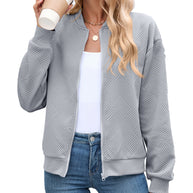 Damen Sportliche Bomberjacke mit strukturiertem Design WW