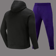 Damen Stadium Hoodie und Jogginghose Set mit buntem Grafiken WW