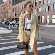 Damen Anzugjacke mit raffinierter Schluppe und weichem Schnitt WW