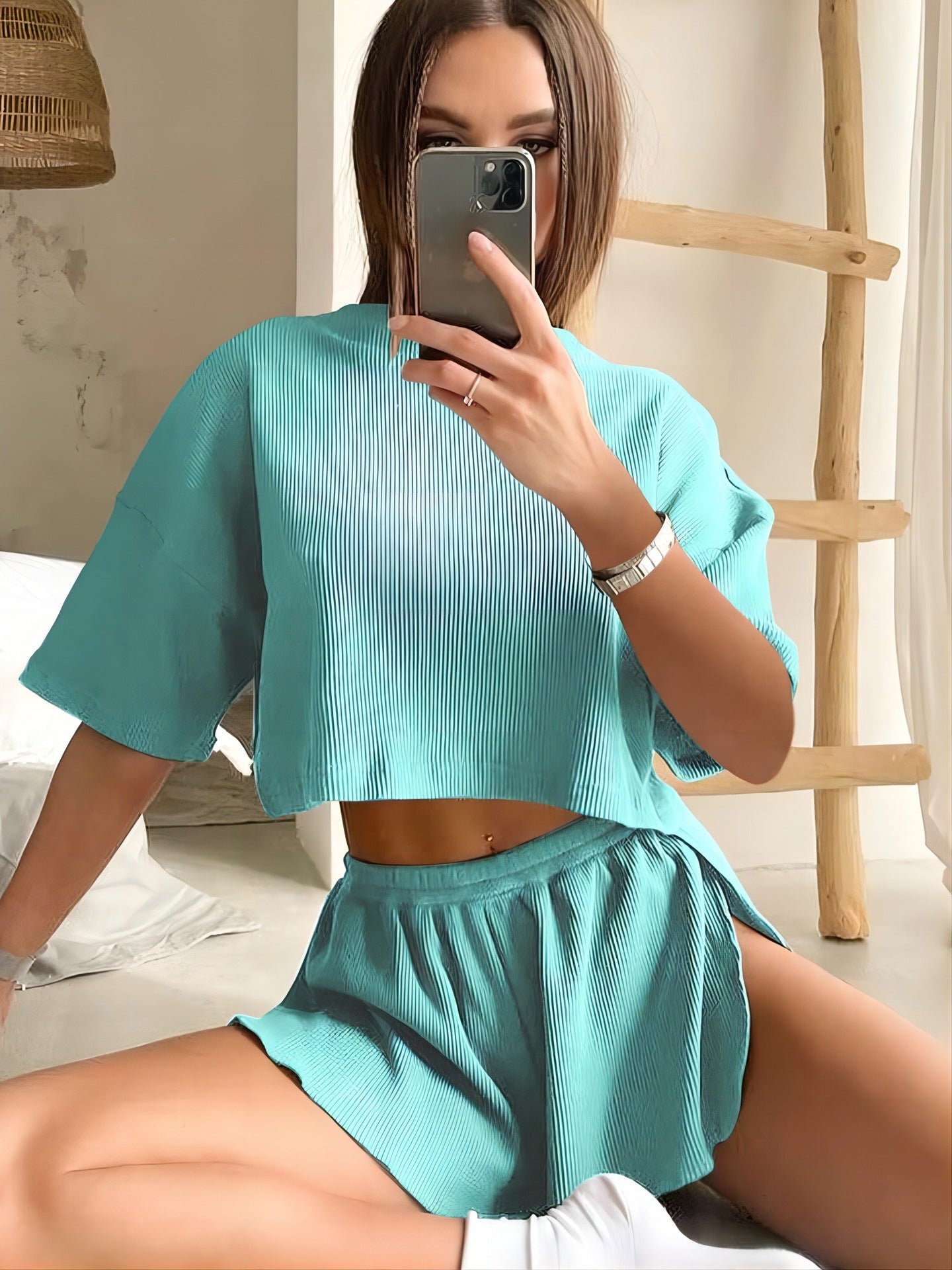 Damen Sanft Falten Lounge Set WW