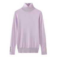 Damen Rollkragenpullover mit eleganten Knopfdetails WW