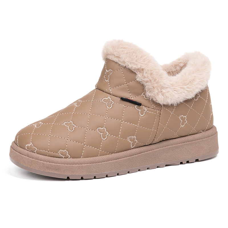 Damen Stilvolle und warme Fleecegefütterte Hausschuhe WW