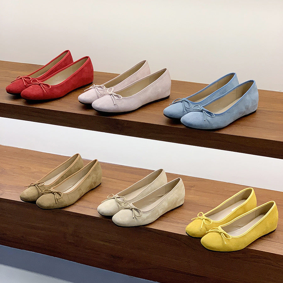 Damen Ballerina-Schuhe mit raffiniertem Schleifenakzent WW