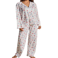 Damen Schlafanzug-Set mit zarten floralem Muster WW