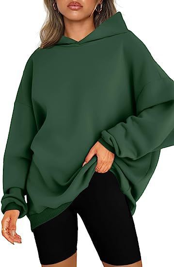 Damen oversized Kapuzenpullover mit seitlichen Schlitzen W&W Mode
