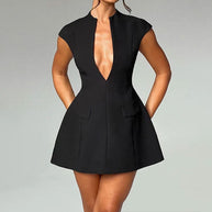 WW | Sexy Einfarbiges Minikleid