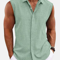 Herren Ärmelloses Hemd mit Struktur WW