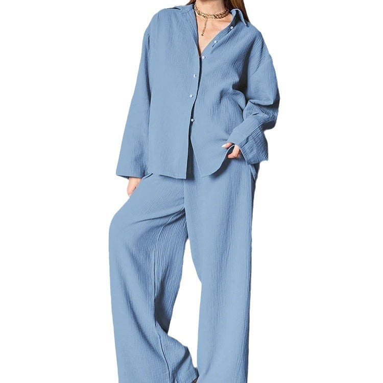 Damen Relaxed Fit Strukturierter Koordinierter Satz WW