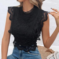 Damen Spitzendesign Bluse WW