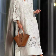 Damen Spitzenkleid im Boho-Stil mit feinen Details WW