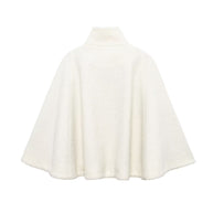 WW | Wollmischung Stehkragen Cape Jacke