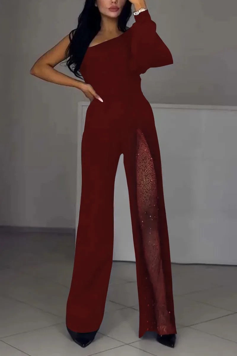 WW | Sexy einseitiger High-Slit-Jumpsuit