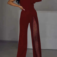 WW | Sexy einseitiger High-Slit-Jumpsuit