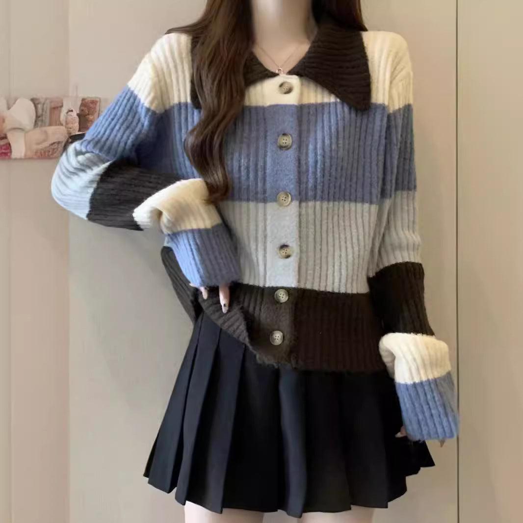 Damen Strickjacke mit breitem Rippdesign und oversized Schnitt WW