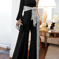 WW | Off-Shoulder Weite Bein Hose Set