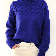 WW Einzigartiger geflochtener Rollkragenpullover