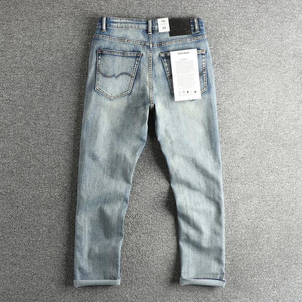 Damen Slim-Fit Jeans mit lässigen Fransen WW