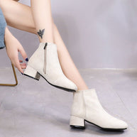 Damen Ankle-Boots mit modernem, minimalistischem Design und komfortablem Blockabsatz W&W