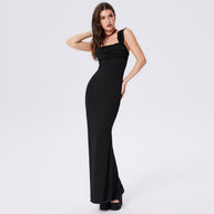 Damen elegantes Maxikleid mit raffiniertem Wickeloberteil und schmeichelndem Schnitt W&W