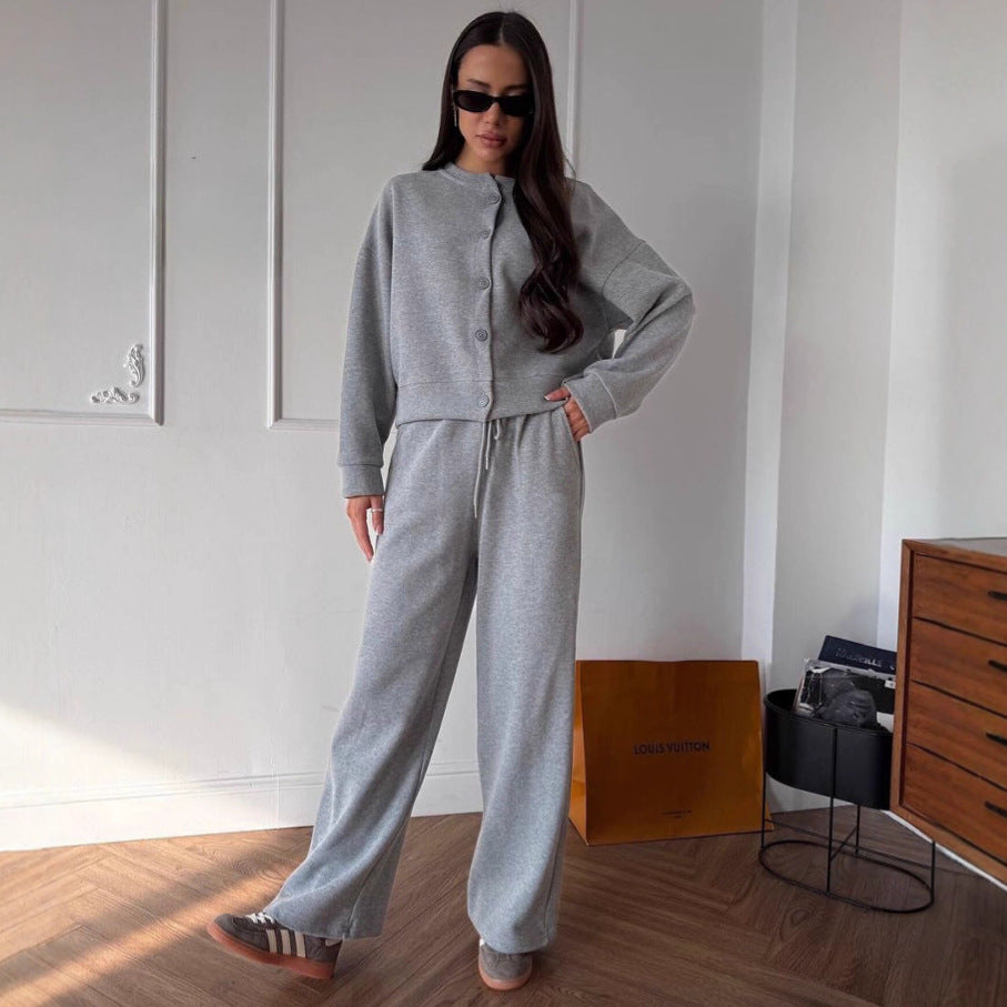 Damen bequeme Sweatshirt- und Jogginghose-Kombination WW