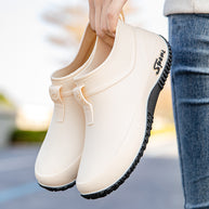 Damen bequeme Gummistiefel mit rutschfester Sohle WW
