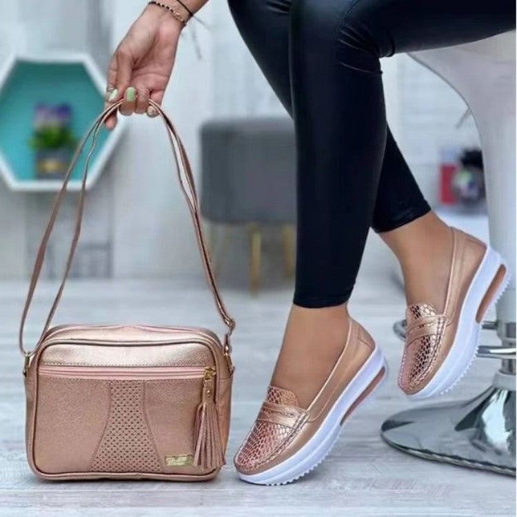 Damen Elegante Metallische Slipper WW