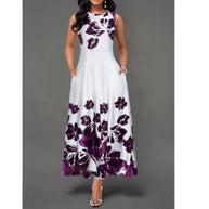 Damen Maxikleid mit floralem Print und praktischen Taschen WW