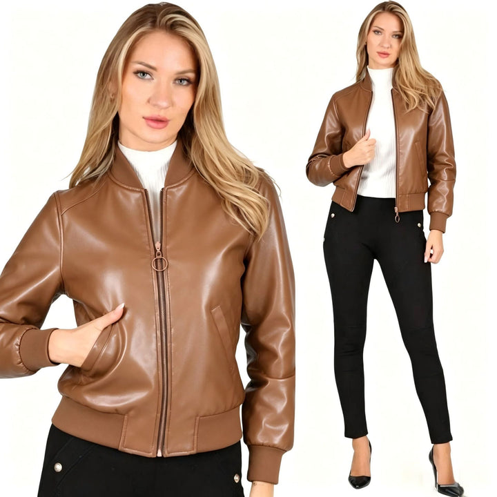 W&W Mode | Lockere Lederjacke für Damen