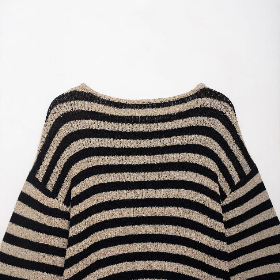Damen Strickpullover mit stilvollem Streifendessin und weichem Material WW