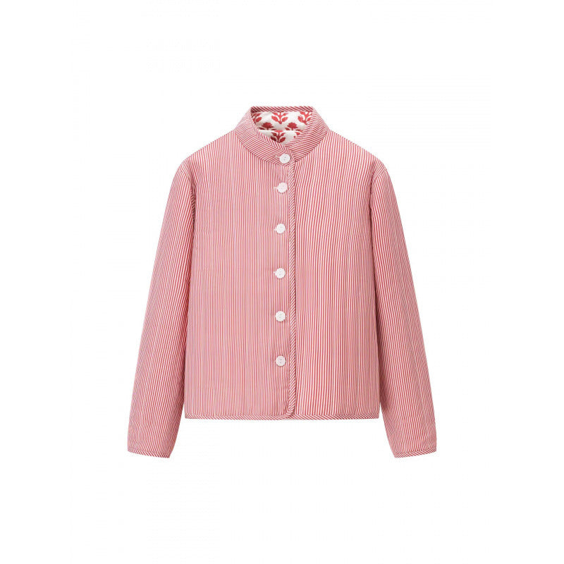 Damen Steppjacke mit floralem Muster und bequemem Schnitt WW