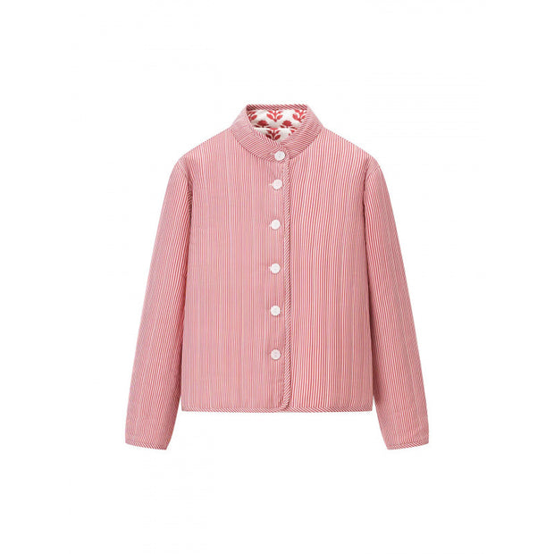 Damen Steppjacke mit floralem Muster und bequemem Schnitt WW