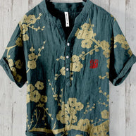 WW | Japanisches Hemd Aus Leinenmix