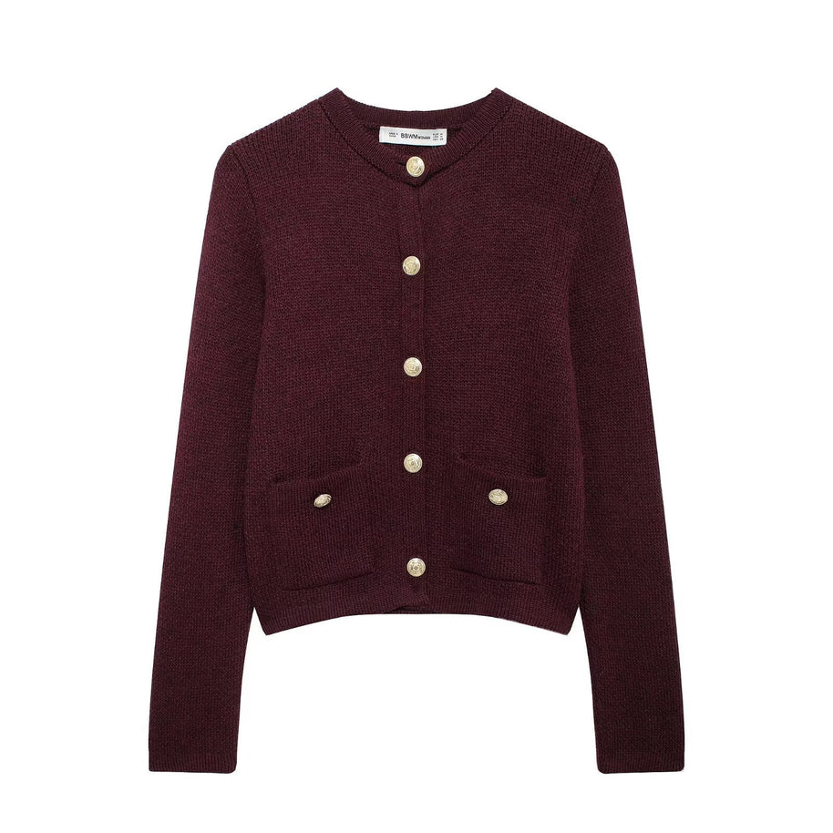 Damen Strickjacke mit eleganten Knopfdetails und praktischen Taschen WW