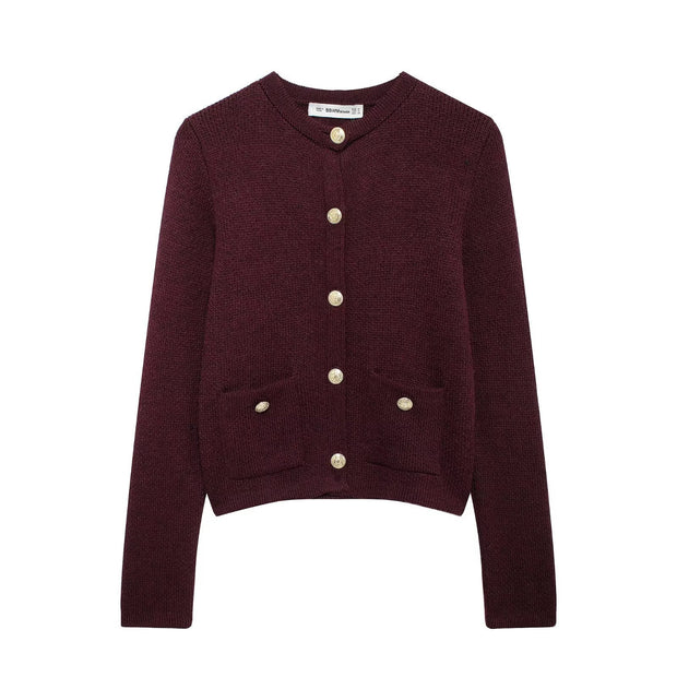 Damen Strickjacke mit eleganten Knopfdetails und praktischen Taschen WW