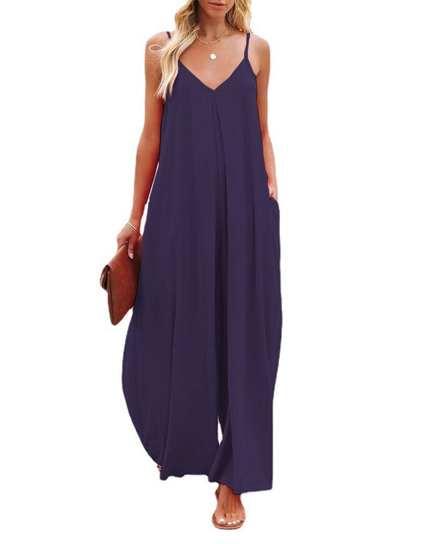 Damen Maxikleid mit schmalen Spagettiträgern und luftiger A-Linien-Silhouette WW