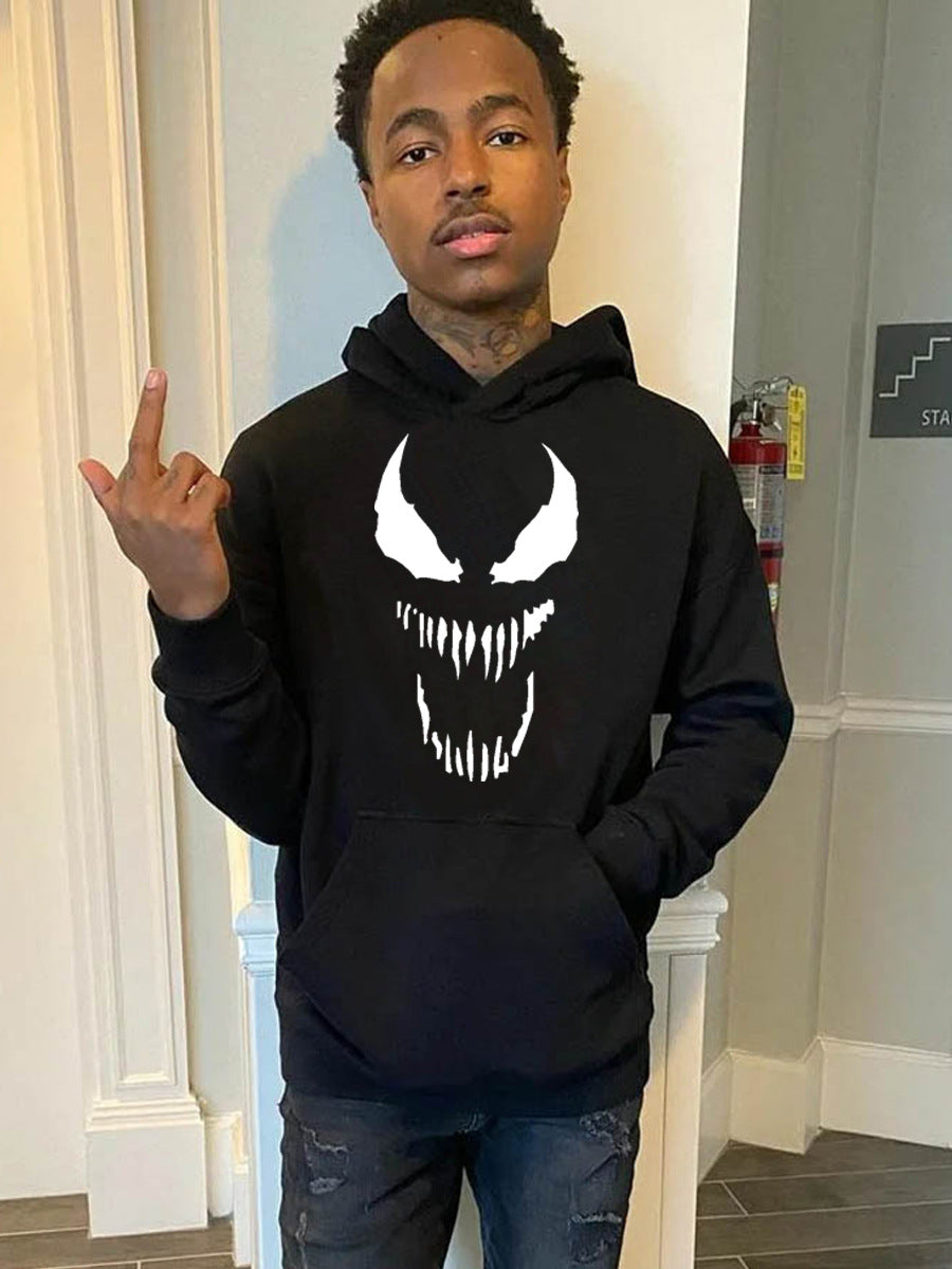 Herren Kapuzenpullover mit auffälligem Monster-Print WW