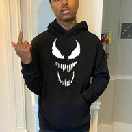 Herren Kapuzenpullover mit auffälligem Monster-Print WW