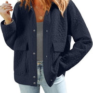 Damen Steppjacke mit praktischen aufgesetzten Taschen und floralem Muster WW