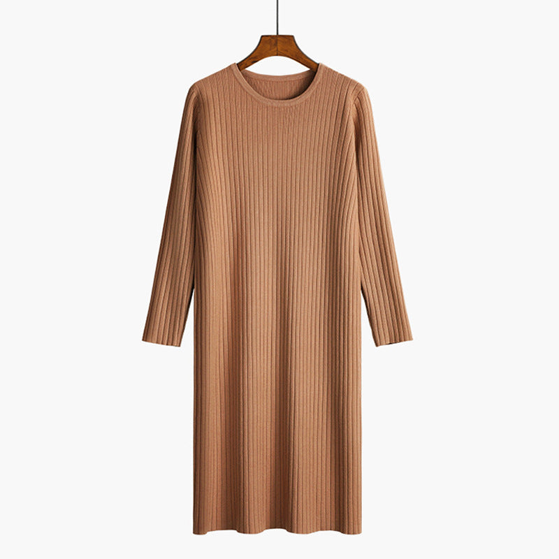 Damen Strickkleid mit feiner Rippenstruktur WW