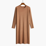 Damen Strickkleid mit feiner Rippenstruktur WW
