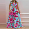 Blau mit Blumenmuster