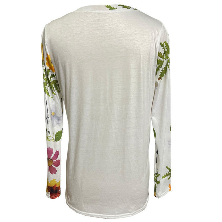 W&W Mode | Floral Rundhalsausschnitt T-Shirt