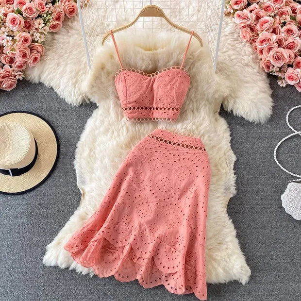 WW | Top and skirt with ruffles