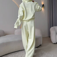Damen bequemer und eleganter Hoodie mit weiten Hosen WW