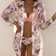 Damen Strandüberwurf-Set mit stylischem Druck WW