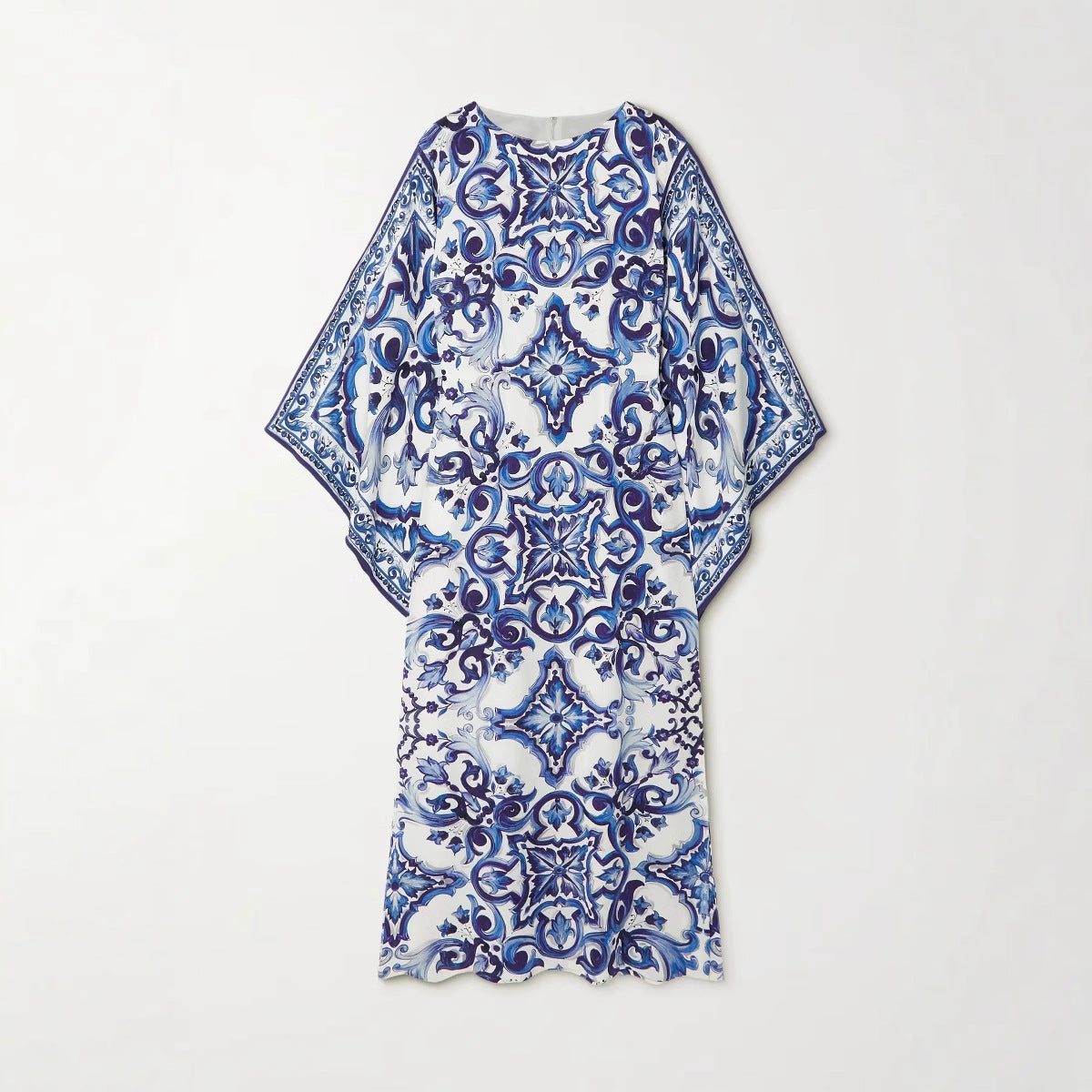 Damen Eleganter Kaftan mit kunstvollem Muster und seitlichen Schlitzen WW
