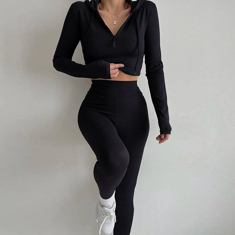 Damen sportlicher Langarm-Body mit Reißverschluss WW