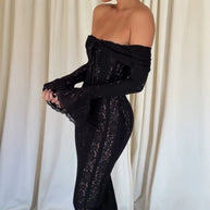 WW | Ausgestellter Ärmellanger Bodycon-Waist Dress