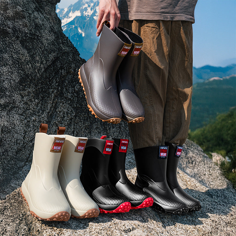 Herren Gummistiefel mit rutschfester Sohle WW